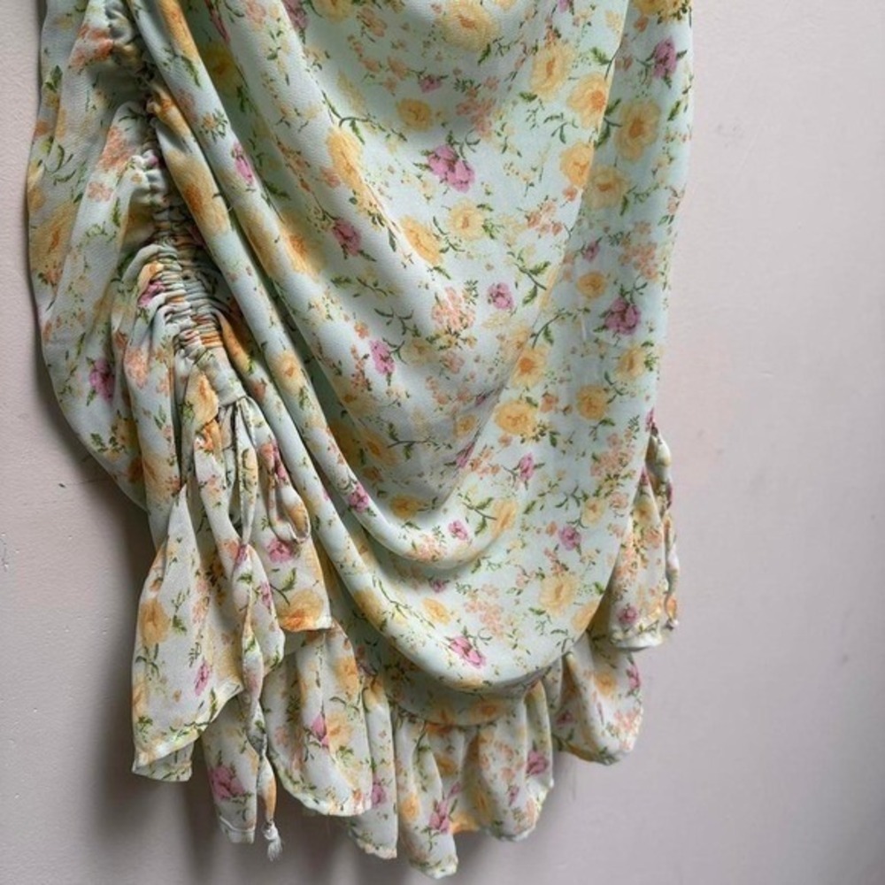Floral Slip Dress Feminine Cottage Core Romantic Flirty - Picture 3 of 4